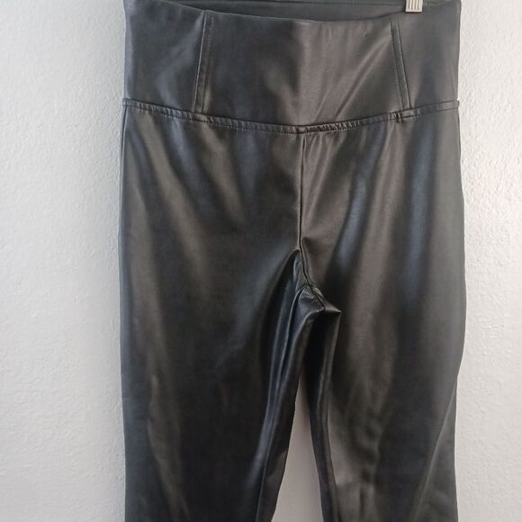 Laundry By Shelli Segal Women's Pull On Leather Pants Black Size S - Picture 3 of 9